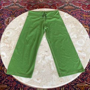 Lululemon?Athletica Green Wide Leg Still Pants 34 Length